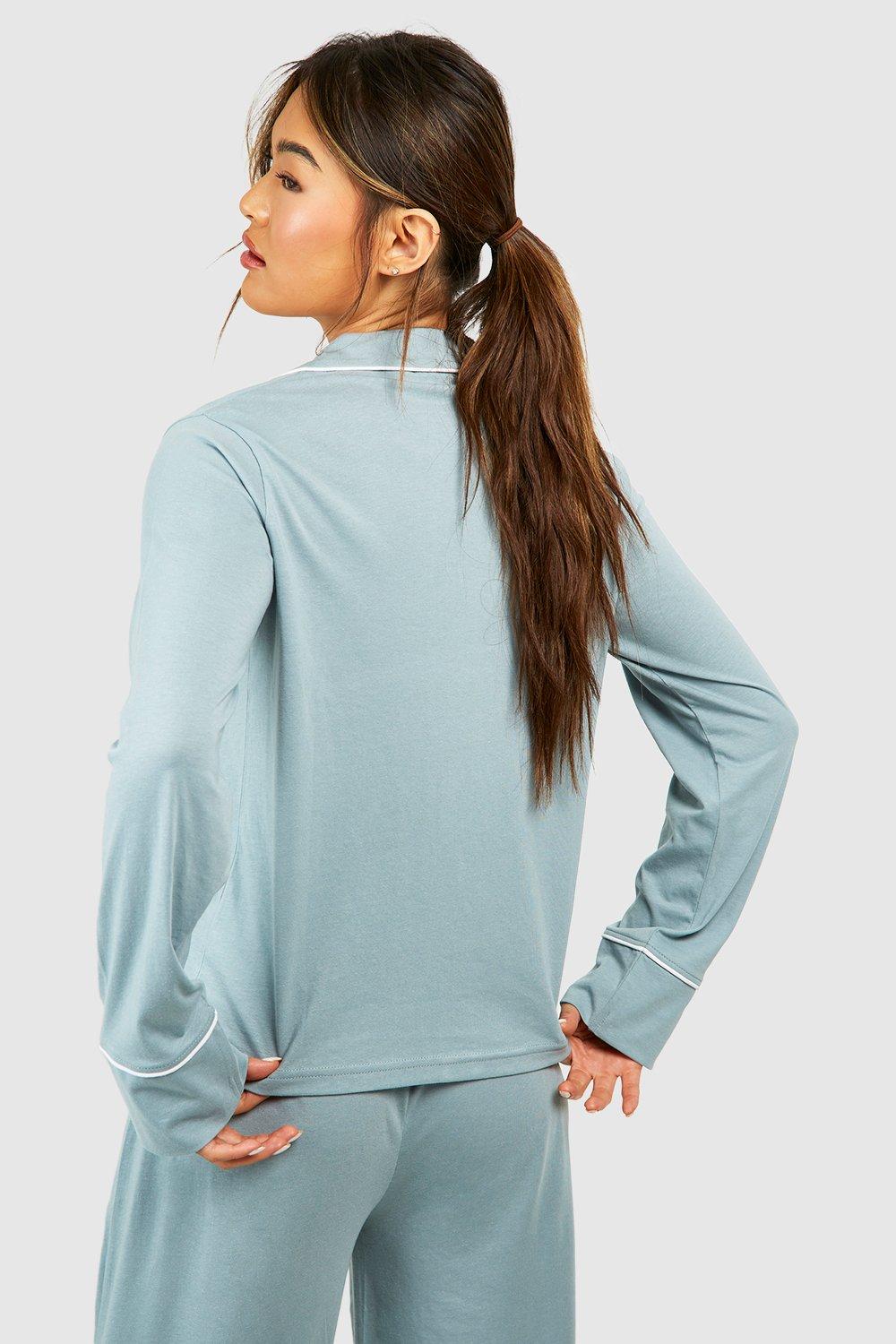 Button Front Lounge Shirt boohoo NO